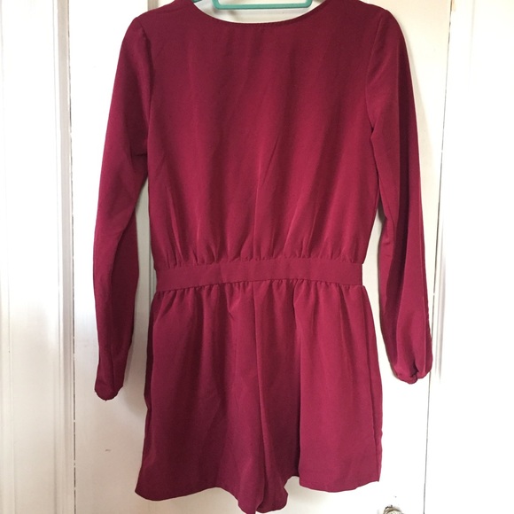 Maroon playsuit/romper - Picture 2 of 3